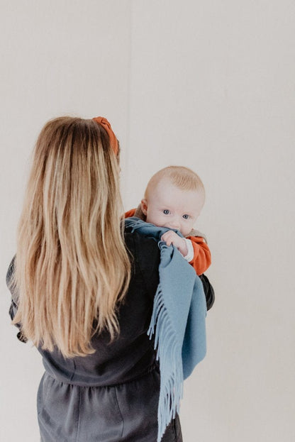 MoodCompanyNL - Babydekentje Blauw - 75x110 - Lamswol - TBCo Scotland - 5055603551133