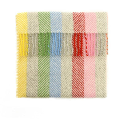 MoodCompanyNL - Babydekentje Gestreept Regenboog - 68x73 - Nieuw Wol - Tweedmill UK - 5060674571577