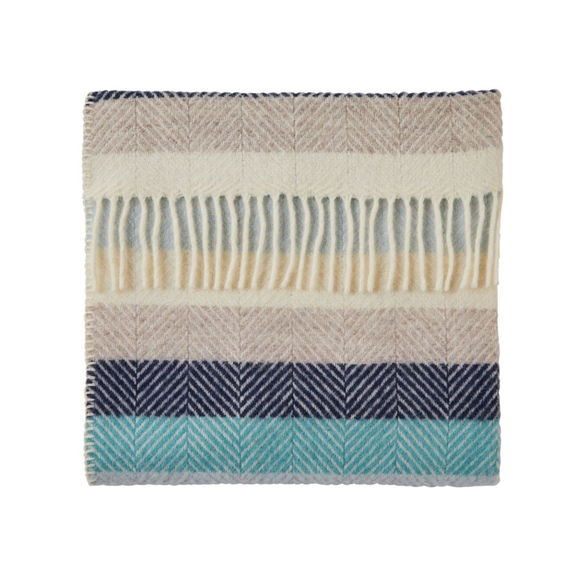 Mood Company - Babydekentje Stripe Seashore – Pure New Wool – 68x73 cm - Tweedmill - 5060958304228