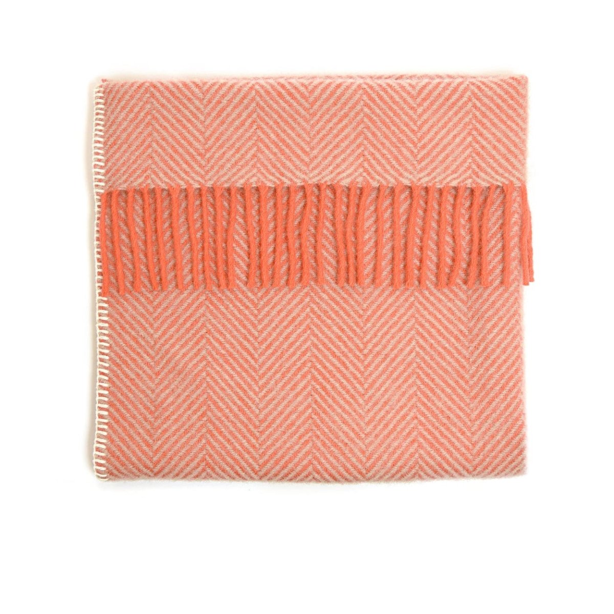 MoodCompanyNL - Babydekentje Visgraat Roze (Flamingo) - 68x73 - Nieuw Wol - Tweedmill UK - 5060674576046