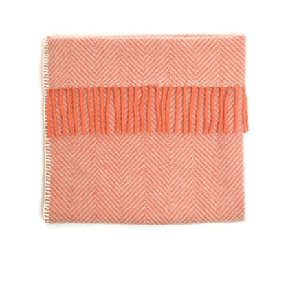 MoodCompanyNL - Babydekentje Visgraat Roze (Flamingo) - 68x73 - Nieuw Wol - Tweedmill UK - 5060674576046