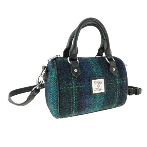 MoodCompanyNL - Bowlingtas mini Kilbride Blauw met Turquoise - 17x 20x11 - Harris Tweed - Glen Appin of Scotland - 5060959020349