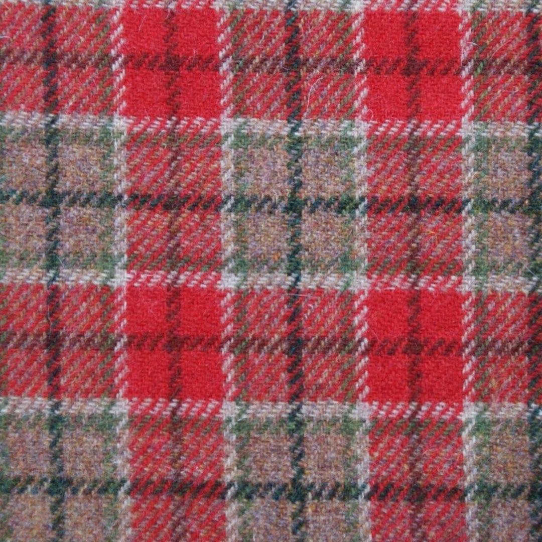 MoodCompanyNL - Brillenetui Rood Groen Tartan - Harris Tweed - Metalen Clip - Glen Appin of Scotland - 5061035010971