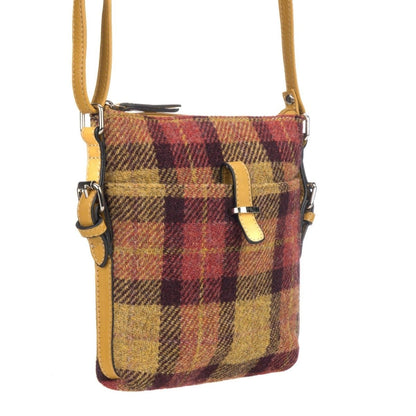 MoodCompanyNL - Crossbody Tas Geel/Rood Tartan & Leer | Licht & Slim | Das Impex - 5056703024527