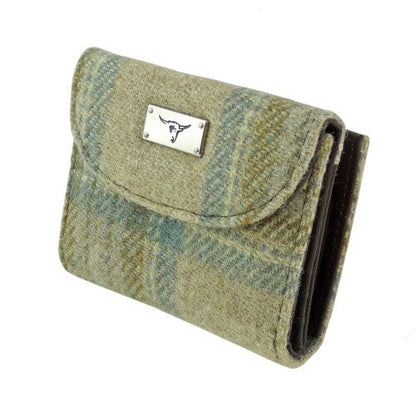Mood Company - Dames Portemonnee Jura Beige Stewart en zacht Groen - Harris Tweed - Glen Appin of Scotland - 5060959027713
