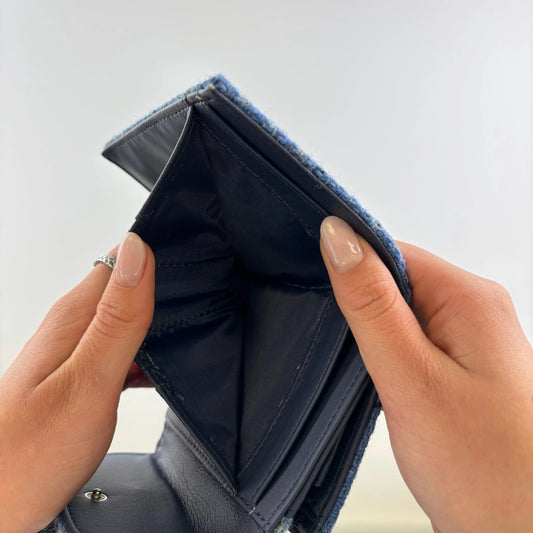 MoodCompanyNL - Dames Portemonnee Jura Lichtblauw - Harris Tweed - Glen Appin of Scotland - 5060959021360