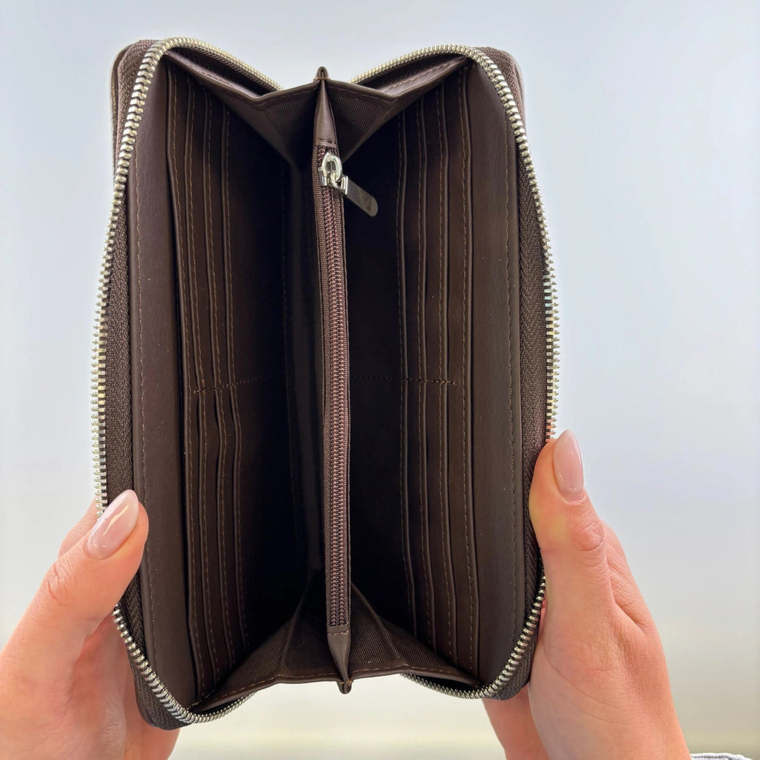 Mood Company - Dames Portemonnee Staffa Beige Stewart en zacht Groen - Harris Tweed - muntvak met rits - Glen Appin of Scotland - 5060959027751