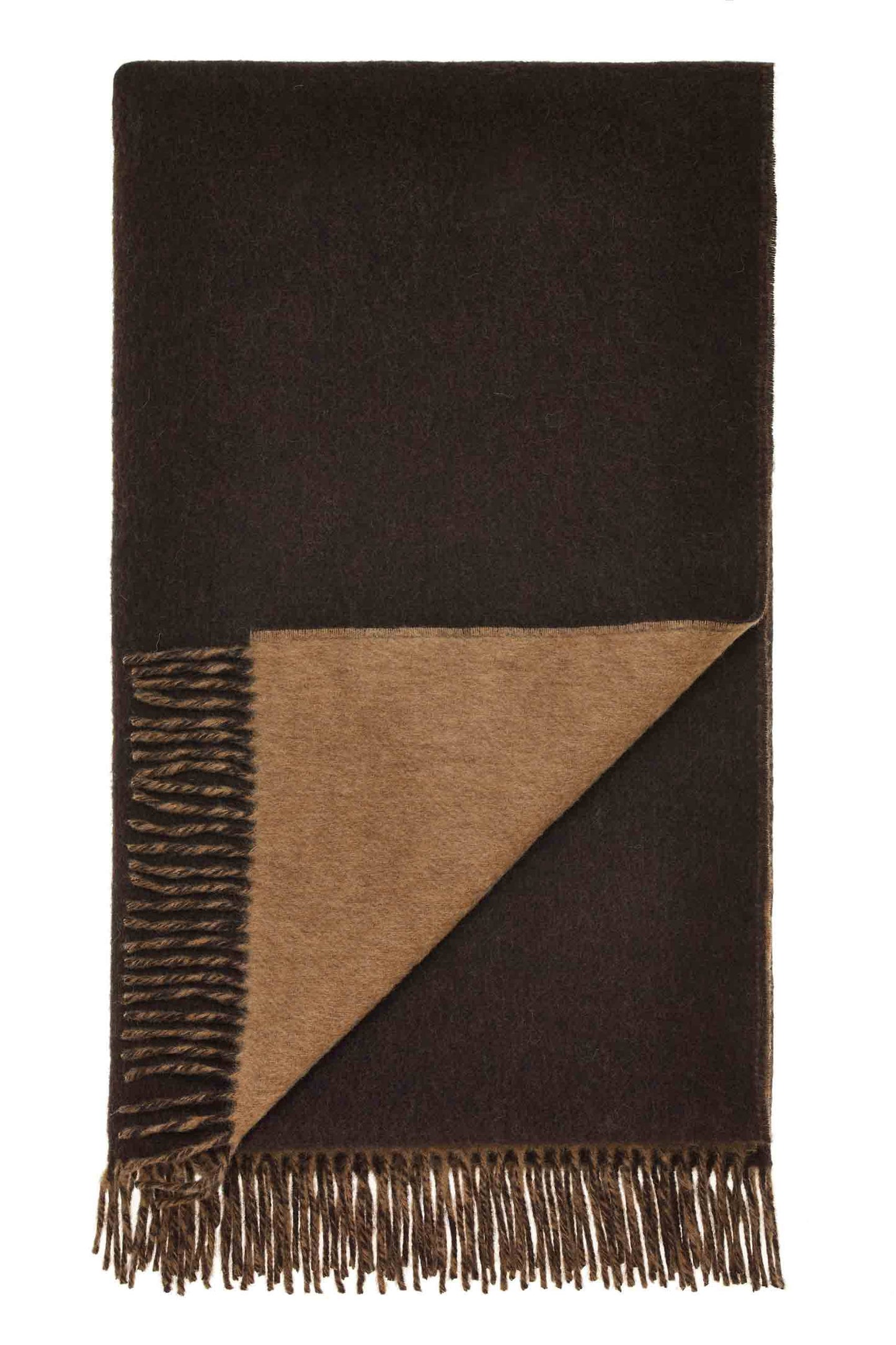 Plaid Double Face Legergroen/Loden - Country Side Collection - Merino Lamswol - 140x185 - Bronte by Moon Scotland