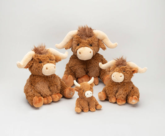 Knuffel Schotse Hooglander Bruin - 30 cm - Zacht Pluche - Jomanda