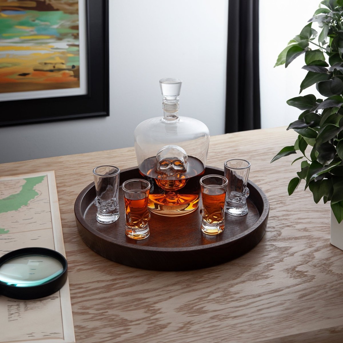 MoodCompanyNL - Exclusieve Whiskykaraf met glaasjes - Handgeblazen Karaf met Schedel - Final Touch - 886245013414