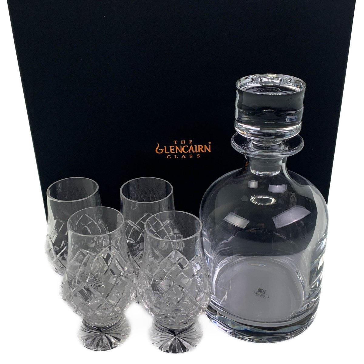 MoodCompanyNL - Geschenkset Karaf Iona en 4 Cut Whiskyglazen - Geschenkverpakking - Loodkristal - Glencairn Crystal Scotland - 6151208234224