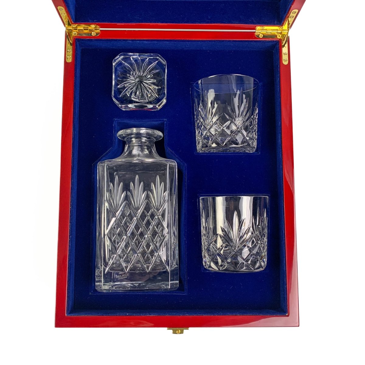 MoodCompanyNL - Geschenkset Skye met Karaf en 2 Skye Whiskyglazen in houten presentatiebox - Loodkristal - Glencairn Crystal Scotland - 5060025550671