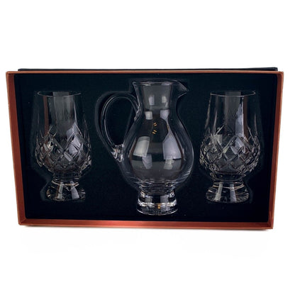 MoodCompanyNL - Geschenkset Waterkaraf en 2 Cut Whiskyglazen - Geschenkverpakking - Loodkristal - Glencairn Crystal Scotland - 8845130006850