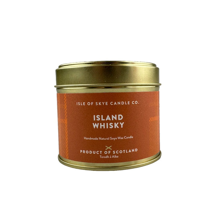 MoodCompanyNL - Geurkaars Island Whisky Blikje - 45 uur - Sojawas - Isle of Skye Candle - 5060346382692