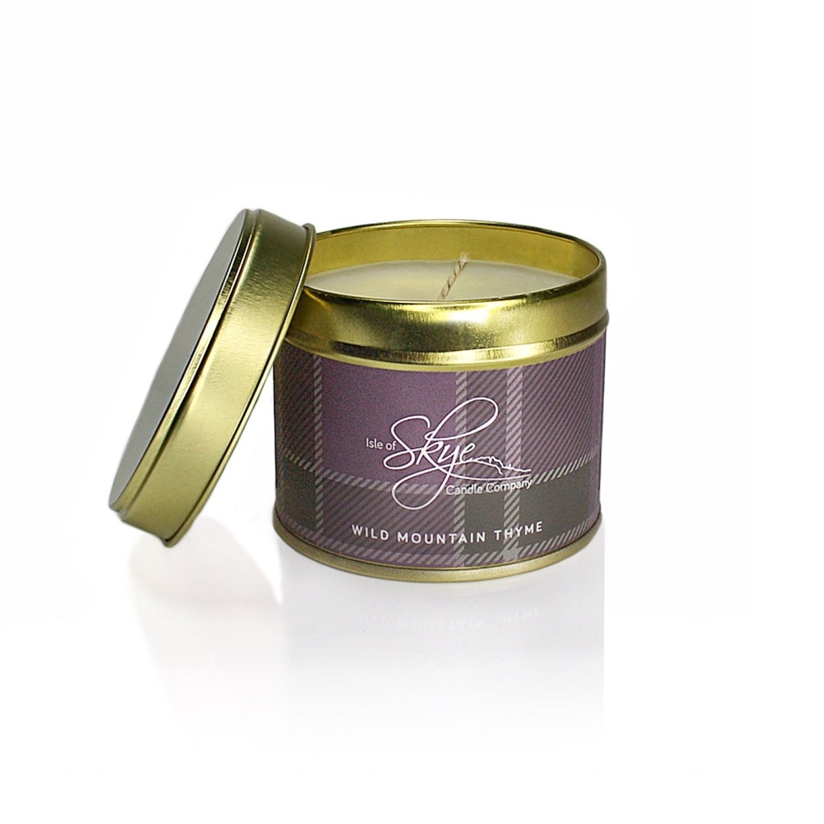 MoodCompanyNL - Geurkaars Wilde Bergtijm (Wild Mountain Thyme) Blikje - 45 uur - Sojawas - Isle of Skye Candle - 5060346381978
