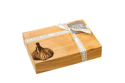 MoodCompanyNL - Hakblok Knoflook Mini - 19x14x4 - Schots Eikenhout - Scottish Made - 5060426285080