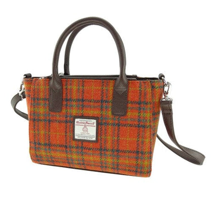 MoodCompanyNL - Handtas Brora Oranje - Ritssluiting - Draagband - Harris Tweed - Glen Appin of Scotland - 5060631376474