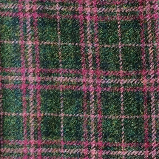 Mood Company - Handtas Findhorn Groen en Roze (Plum) - Stevig - Draagband - Harris Tweed - Glen Appin of Scotland - 5060631376313