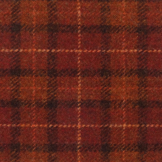 Mood Company - Heupfles Tartan Bruin met Oranje Ruit - Harris Tweed - Glen Appin of Scotland - 5061035011374