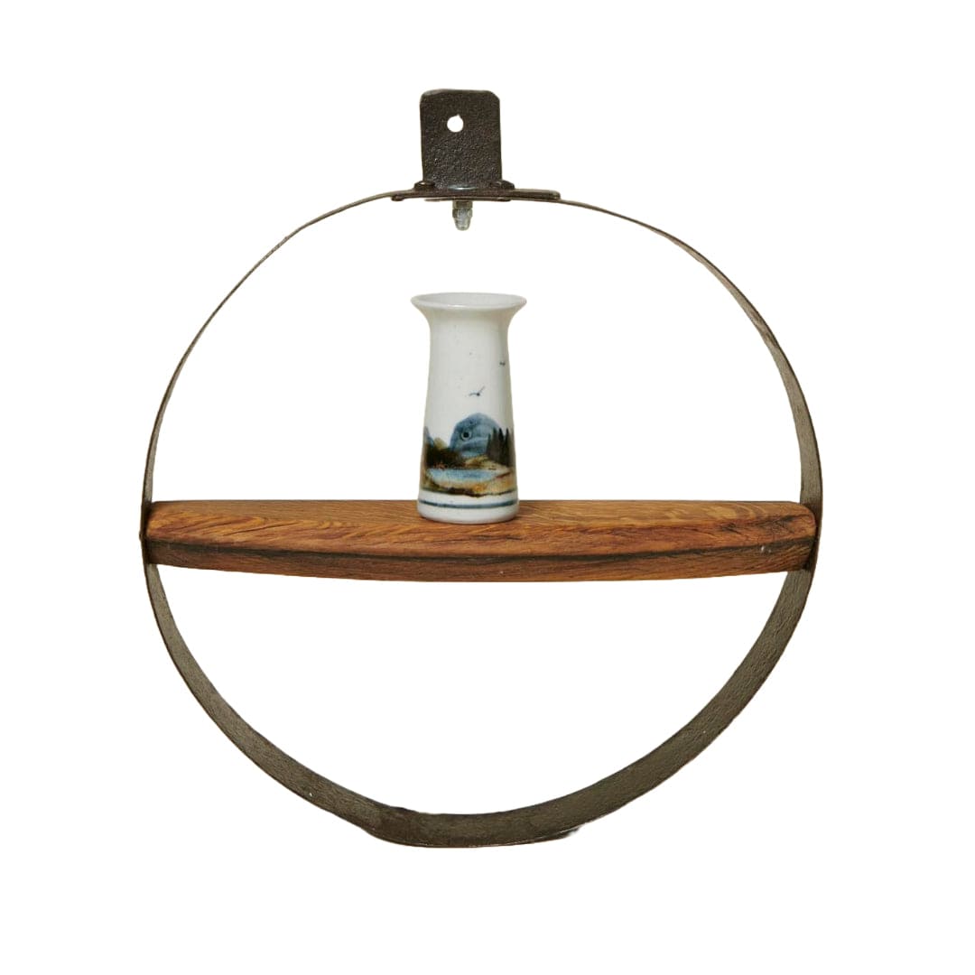 MoodCompanyNL - Hoepel met legplank van oude whiskyvaten - 40 cm doorsnede - Handgemaakt - Darach Scotland - 6151206248261