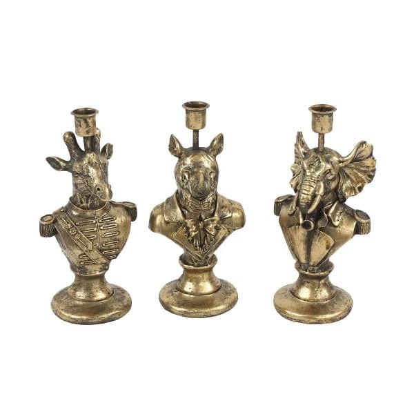 Kaarsenhouder Generaal goud - 3 stuks- 23,5 cm Hoog - Werner Voss by MoodCompanyNL