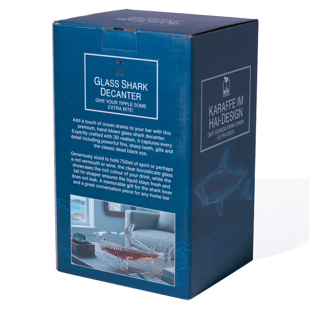 Karaf in de vorm van een haai, 720 ml borosilicaatglas - Bar Originale by MoodCompanyNL