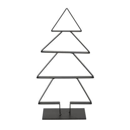Kerstbomen set zwart metaal - 23 cm en 16,5 cm hoog - set van 2 by Mood4Christmas