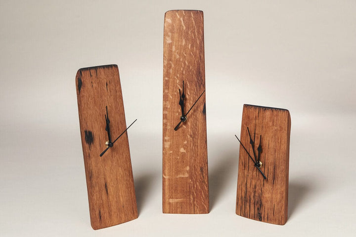 MoodCompanyNL - Klok medium van oude whiskyvaten - circa 29 cm hoog - Handgemaakt - Darach Scotland - 6091024518583