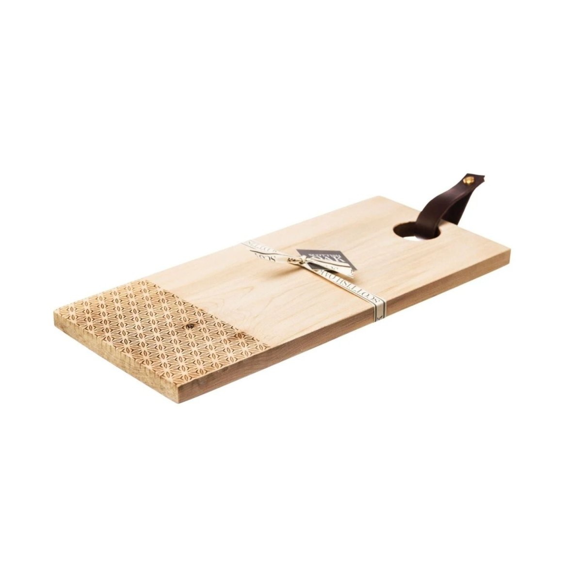 Mood Company - Laatste kans!!! Serveerplank GEO met leren handvat Medium - 45x20 - Scottish Made - 5060426286711