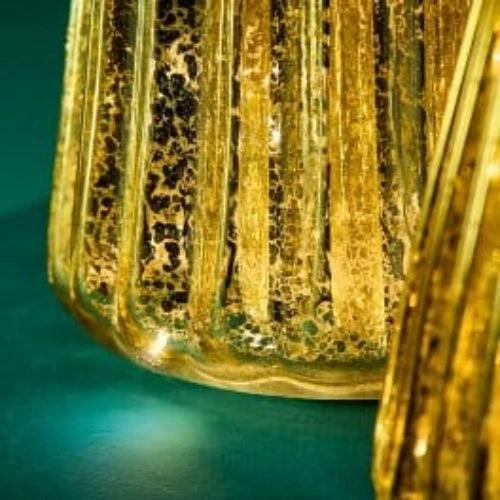 LED kerstboom goud - glas - met lampjes- 33 cm hoog - Werner Voss by Mood4Christmas