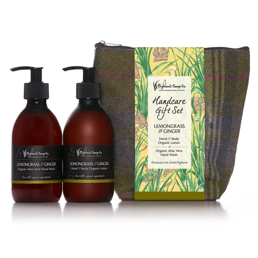 MoodCompanyNL - Lemongrass & Ginger – Fris & Pittig - Cadeauset Handverzorging – Handzeep, Lotion & Tas - 5060614510208