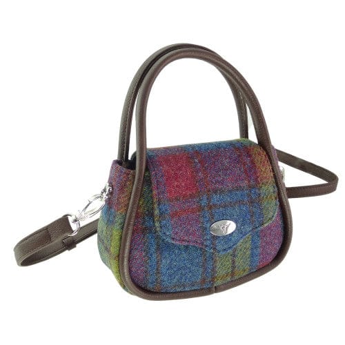MoodCompanyNL - Mini Handtas Buchan Multi Colour - 20 x 14 x7 - Schouderband - Harris Tweed - Glen Appin of Scotland - 5061035011756