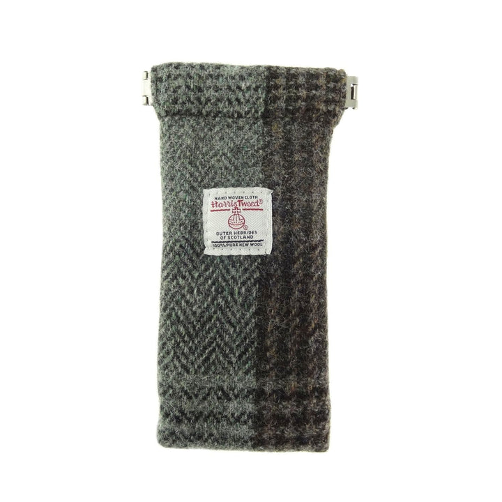 Mood_Company Brillenetui Groen Patchwork- Harris Tweed - Metalen Clip - Glen Appin of Scotland Sjaals