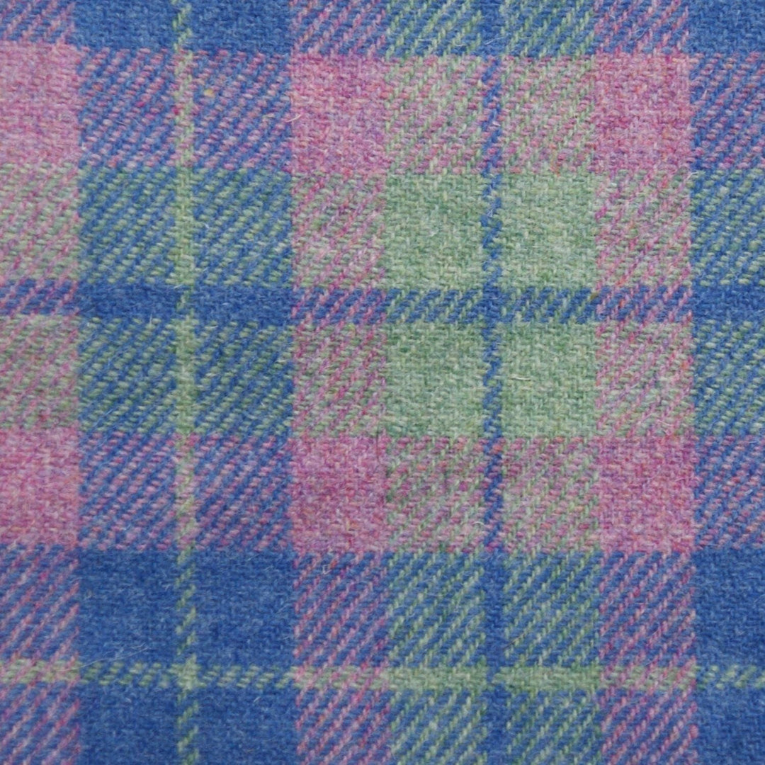 Mood_Company Brillenetui Zacht Blauw met Roze - Harris Tweed - Metalen Clip - Glen Appin of Scotland Sjaals