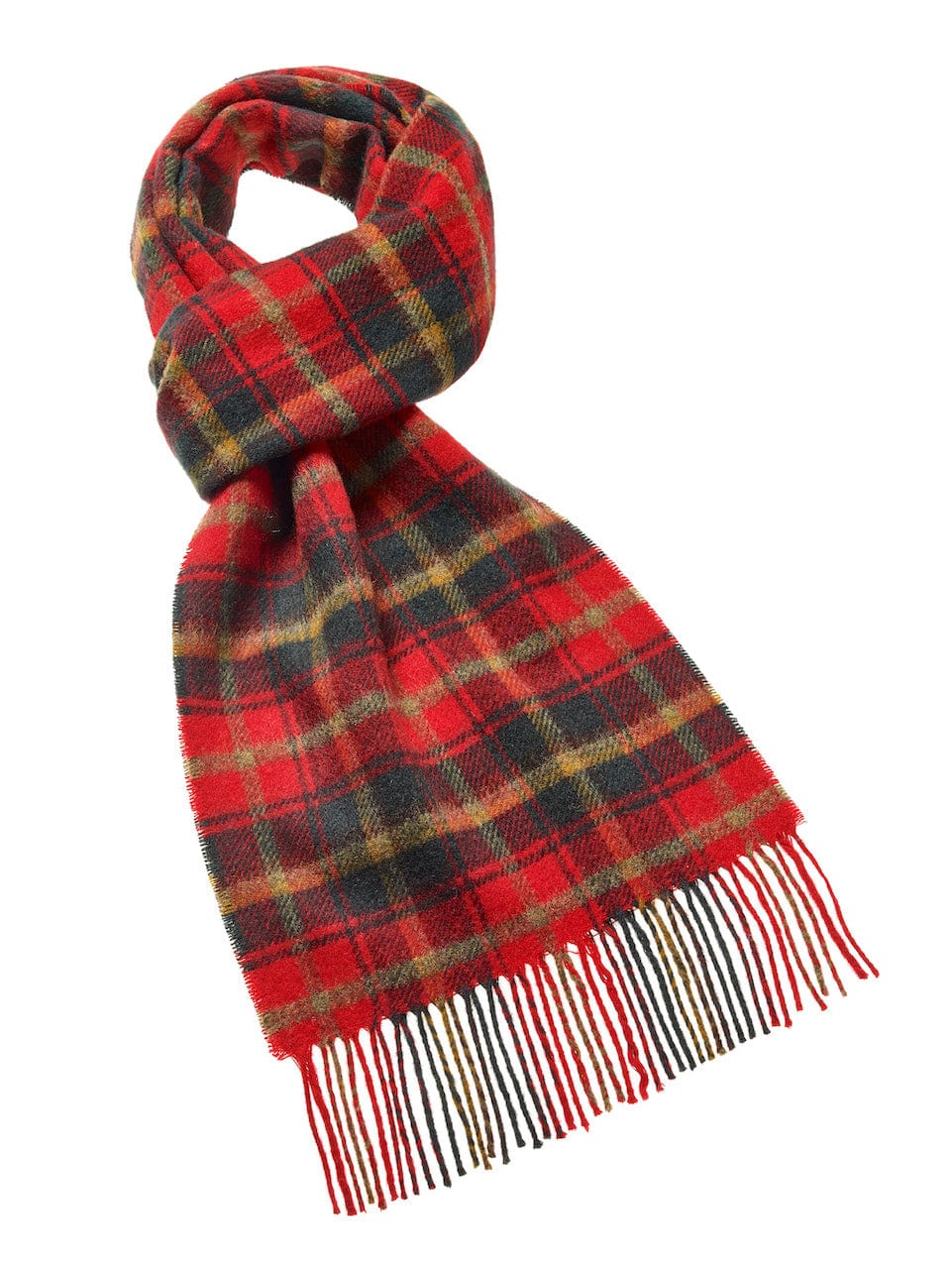 Mood_Company Bronte by Moon Sjaal Merino Lamswol Tartan Dark Maple Sjaals