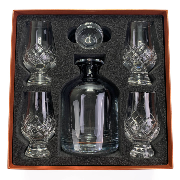 Mood_Company Glencairn Cut Geschenkset Karaf Iona en 4x Whiskyglas