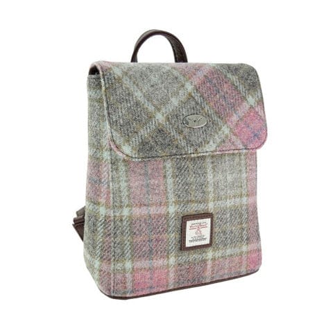 Backpack Tummel Soft Pink Buchanan - Mini - 26x21x12 - Harris Tweed - Glen Appin of Scotland