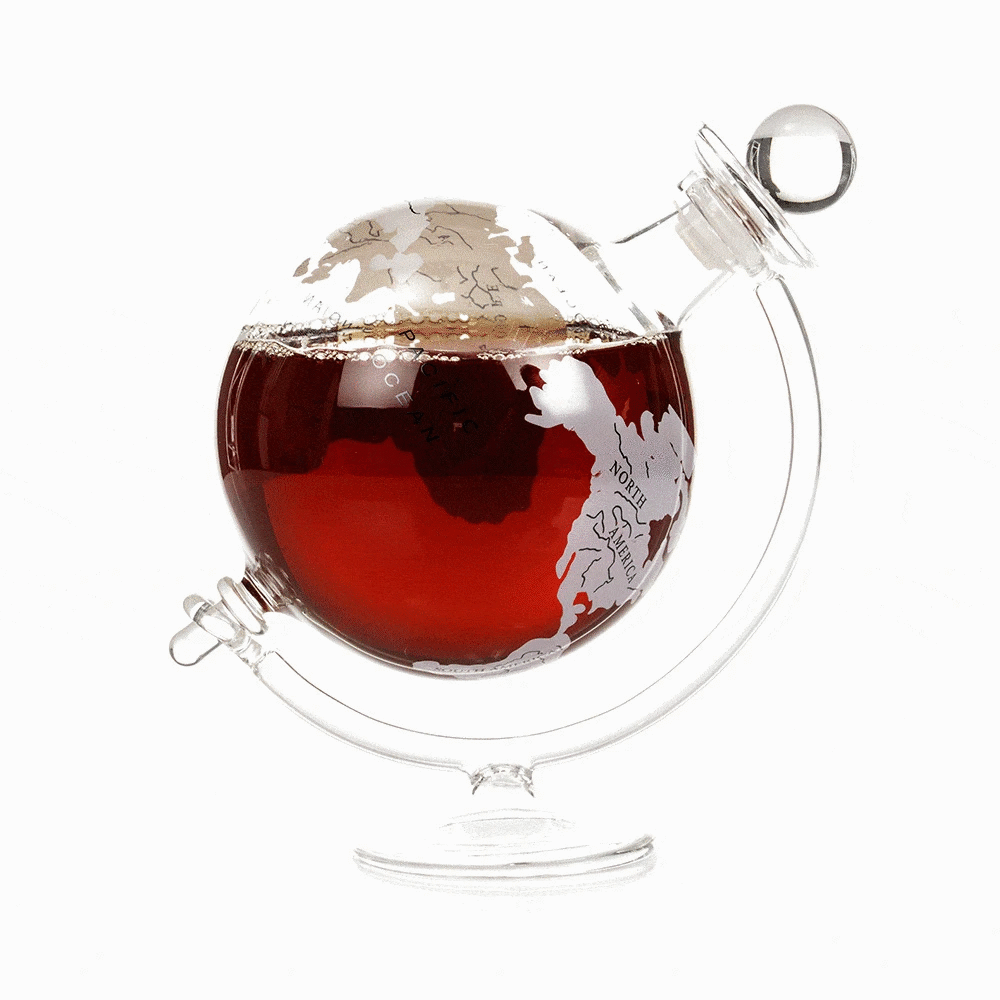 Karaf Wereldbol - 750ml - Handgemaakt - Bar Originale by Mood4whisky