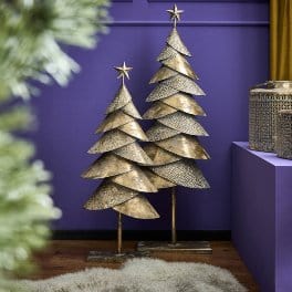 Mood_Company Kerstboom goud/grijs geborsteld - 37x12x89 cm