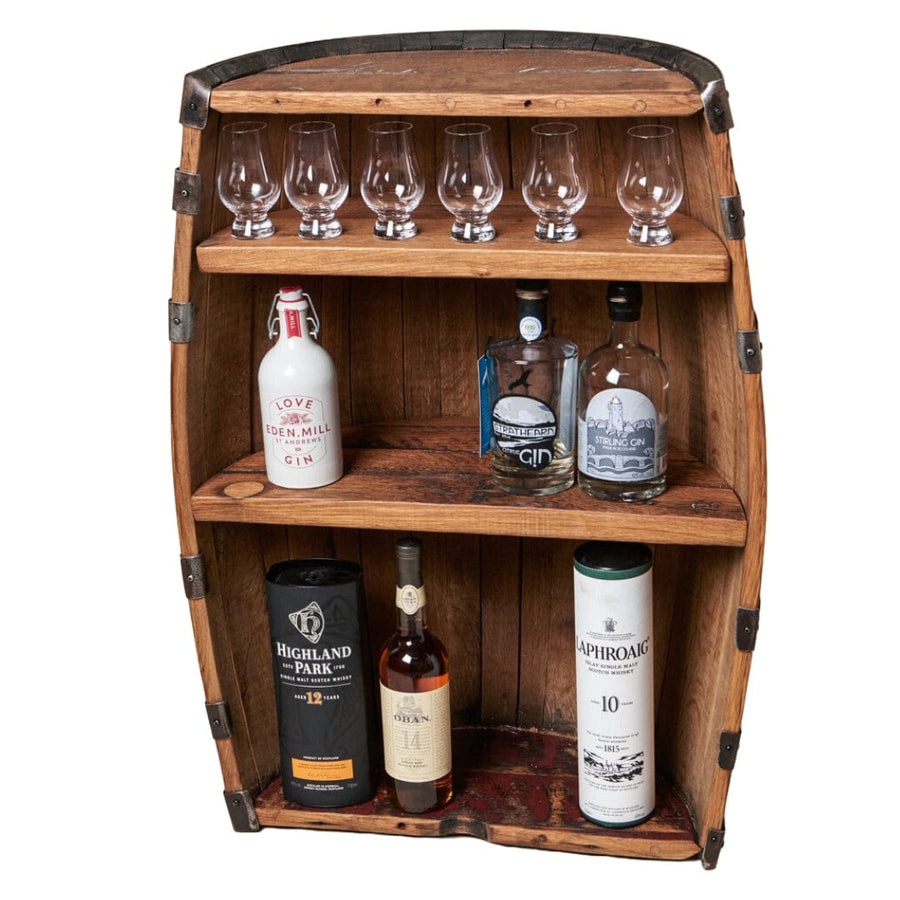 Mood_Company Open Whiskykast van oude whiskyvaten Large - 60 x 30 x 90 cm - Handgemaakt - Darach Scotland