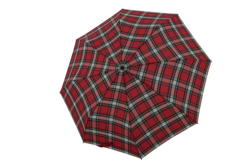 Mood_Company Opvouwbare Paraplu Rood Geruit - Carbon - Dsn 100 cm - Opgevouwen 29 cm - Doppler