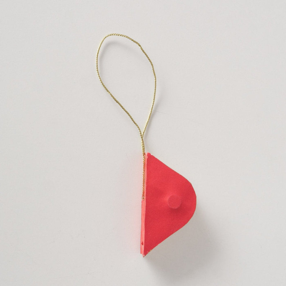 Mood_Company Papieren kerstboomhanger - wit - rood - 6,4 cm hoog