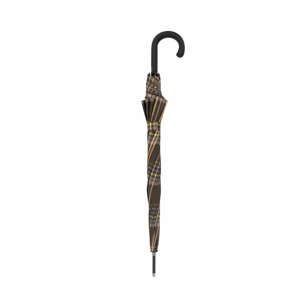 Mood_Company Paraplu Golf Flex Bruin Geel - Fiberglass - Dsn 116 cm - Lengte 95 cm - Doppler