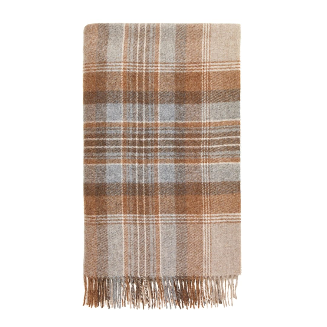 Mood_Company Plaid Kintyre Beige - Shetland Lamswol - 140x185 - Bronte by Moon Scotland