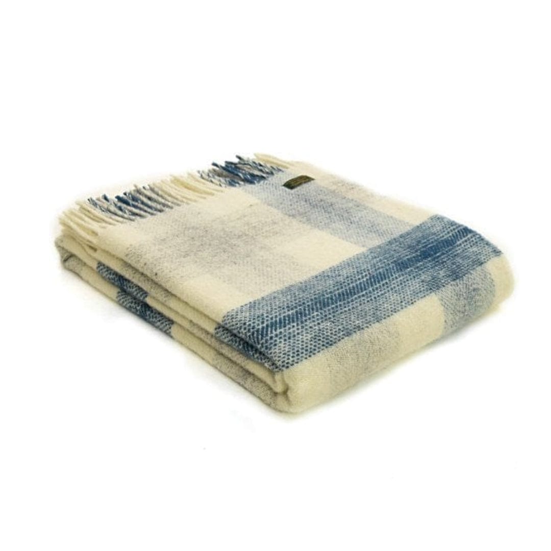 Mood_Company Plaid Meadow Check Blauw (Ink) - 150x183 - Nieuw Wol - Tweedmill UK