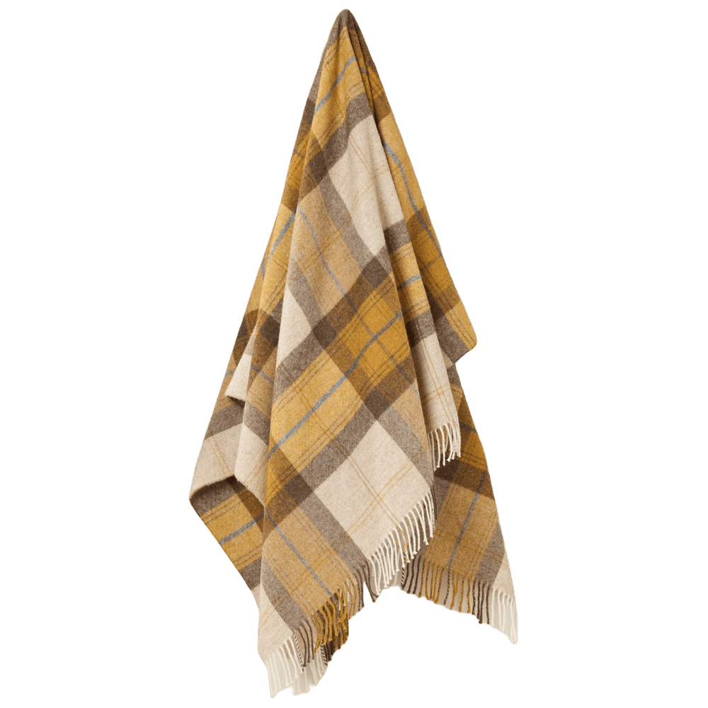 Mood_Company Plaid Skye Koraal Goud - Shetland Lamswol - 140x185 - Bronte by Moon Scotland