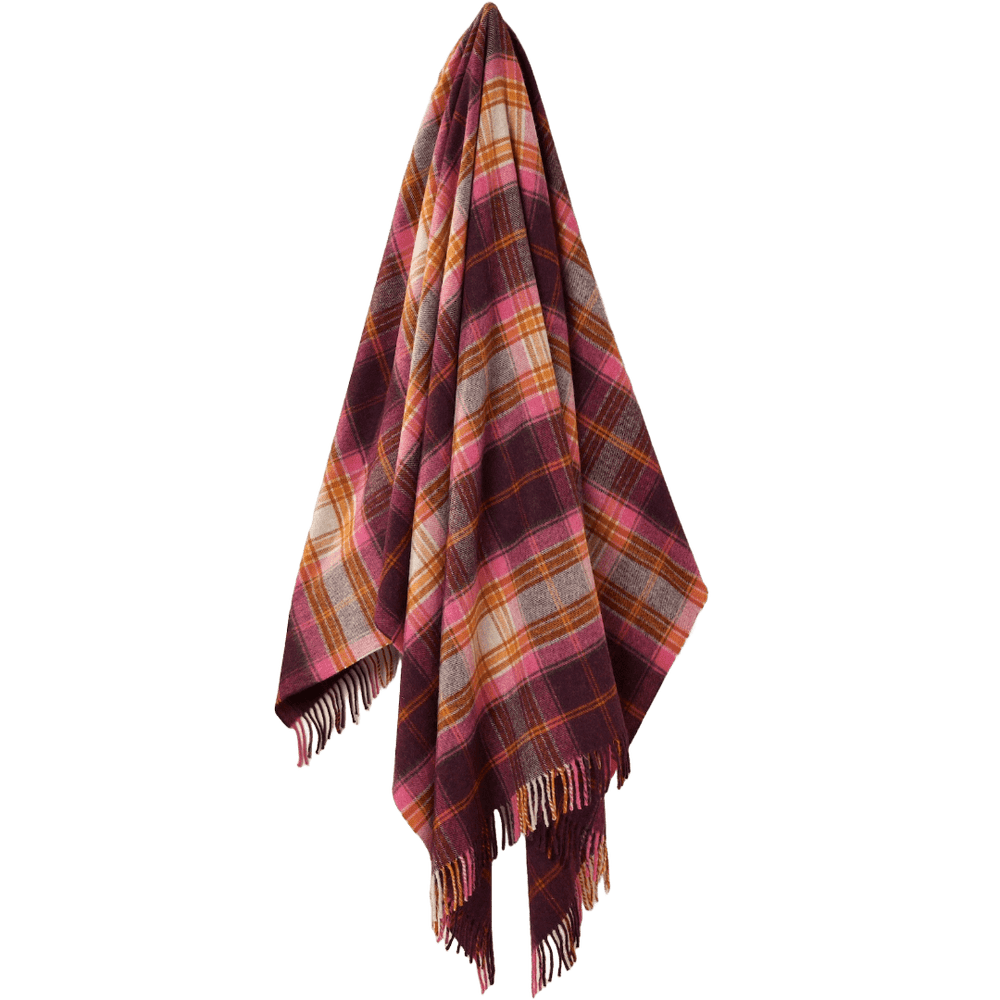 Mood_Company Plaid Winterton Burgundy Donkerrood - Merino Lamswol - 140x185 - Bronte by Moon Scotland