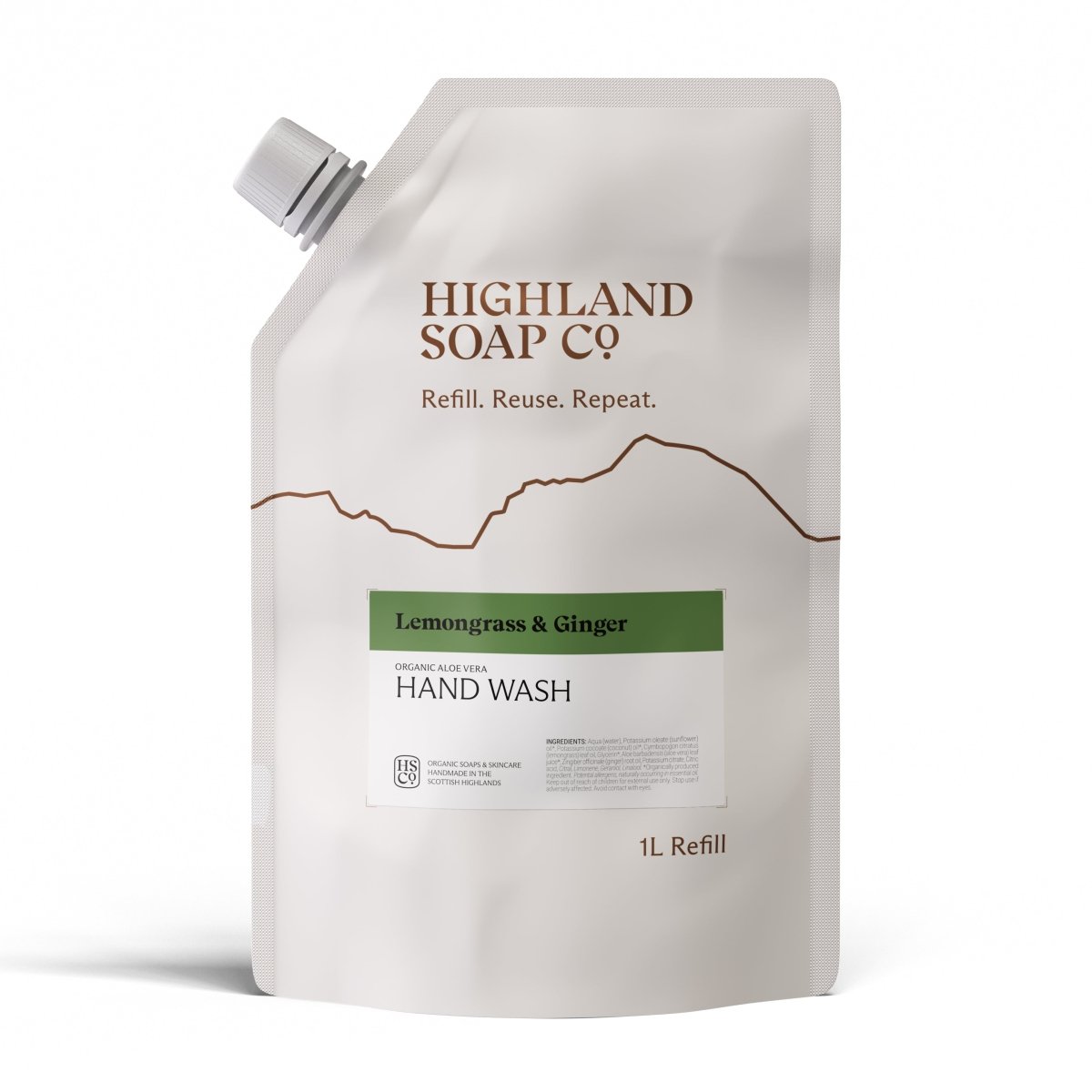 Mood Company - Navulzak Handzeep 1 Liter - Lemongrass & Ginger - Highland Soap Company - 