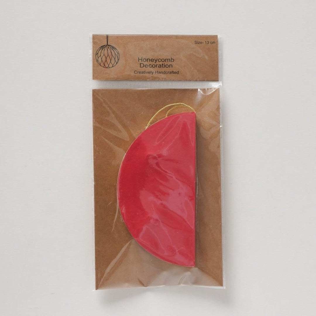 MoodCompanyNL - Papieren kerstbal - wit - rood - 12,7 cm - Boltze - 4066076446674