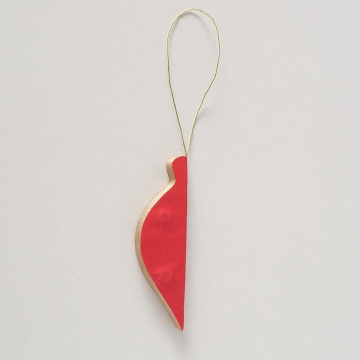 MoodCompanyNL - Papieren kerstboomhanger - wit - rood - 12,5 cm - Boltze - 4066076446667